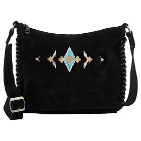 "As Is" Minnetonka Nizhoni Hand-Beaded Suede Handbag