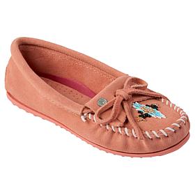 "As Is" Minnetonka® Nizhoni Hand-Beaded Suede Moccasin