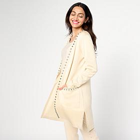 "As Is" Nina Leonard Long Sleeve Sweater Cardigan