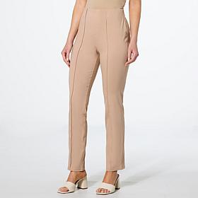 "As Is" Nina Leonard Narrow Leg Pant with Seam Detail