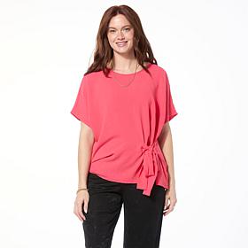 "As Is" Nina Leonard Side Tie Boxy Top