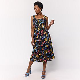 "As Is" Nina Leonard Sleeveless Scoop-Neck A-Line Dress