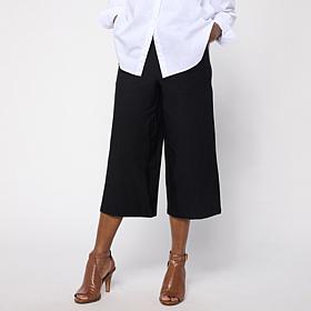 "As Is" Nina Leonard Wide Leg Elastic Waist Crop Pant