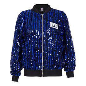"As Is" Officially Licensed NFL Women's Sequin Jacket by Cuce - Giants