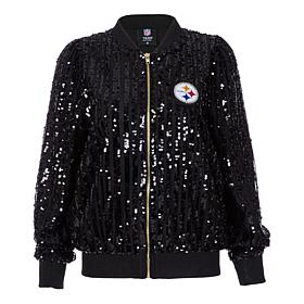 "As Is" Officially Licensed NFL Women's Sequin Jacket by Cuce - Ste...