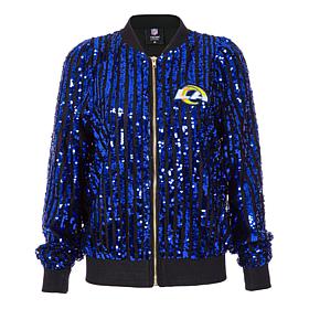 "As Is" Officially Licensed NFL Women's Sequin Jacket by Cuce - Rams