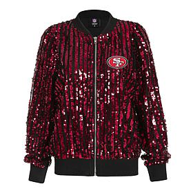 "As Is" Officially Licensed NFL Women's Sequin Jacket by Cuce - 49ers