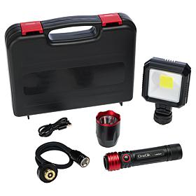 "As Is" OneClik Interchangeable Rechargeable Flashlight Kit with St...