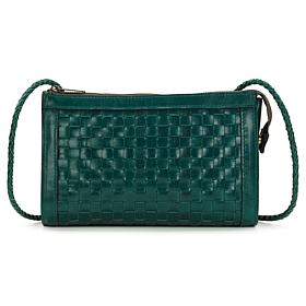 "As Is" Patricia Nash Civo Woven Leather Crossbody Bag