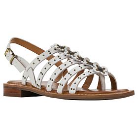 "As Is" Patricia Nash Erba Floral Caged Leather Sandal