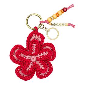 "As Is" Patricia Nash Hydrangea Leather Hang Off Bag Charm