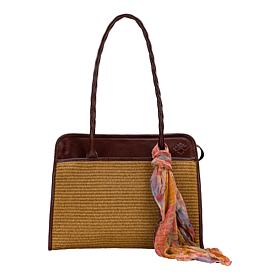 "As Is" Patricia Nash Large Paris Satchel With Scarf