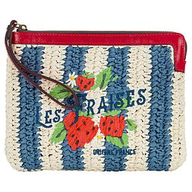 "As Is" Patricia Nash Les Fraises Woven Wristlet