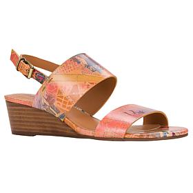 "As Is" Patricia Nash Mirella Leather Wedge Sandal