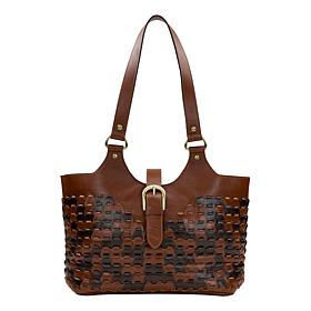 "As Is" Patricia Nash Pitassi Woven Leather Tote