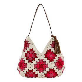 "As Is" Patricia Nash Veronique Cotton Hobo Shoulder Bag