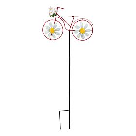 "As Is" Plow and Hearth Metal Bicycle Wind Spinner Garden Stake
