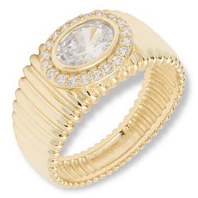 "As Is" Radiance by Absolute™ 1.56ctw Ribbed East/West Oval Stone Ring