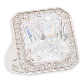 "As Is" Radiance by Absolute™ 23ctw Simulated Diamond Emerald Cut Ring