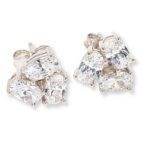 "As Is" Radiance by Absolute™ Trilogy 3.15ctw Oval Cut Stud Earrings