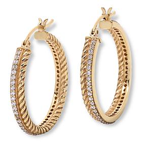 "As Is" Radiance by Absolute™ x Katharine McPhee 2-Row Pavé Earrings
