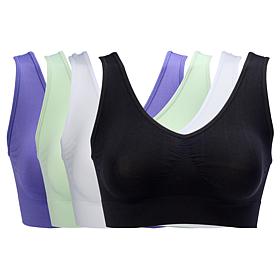 "As Is" Rhonda Shear 4-pack Seamless Original Ahh Bra