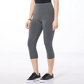 "As Is" Rhonda Shear Flat Front Mid-Calf Legging