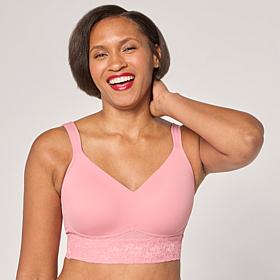 "As Is" Rhonda Shear Molded Cup Bra with Lace Trim