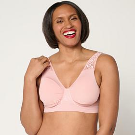 "As Is" Rhonda Shear Seamless Bra with Lace