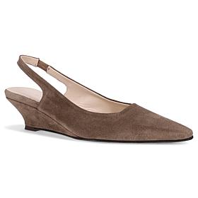 "As Is" Ron White Bryne Oiled Suede Wedge Slingback