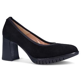 "As Is" Ron White Fallona All-Day Suede Pump with Satin Shoe Bag