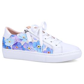 "As Is" Ron White Oriana Floral-Painted Calf Leather Sneaker