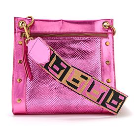 "As Is" Sharif Legacy Caviar Snake-Embossed Leather Crossbody Bag