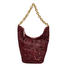 "As Is" Sharif Legacy Laser-cut Haircalf Leather Hobo Bag