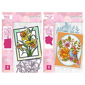 "As Is" Stamps By Me Florals Perfect Petals Die and Stencils Card M...