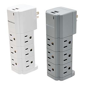 "As Is" Tech Impressions 2-Pack Swivel Power Strips for Up to 11 De...