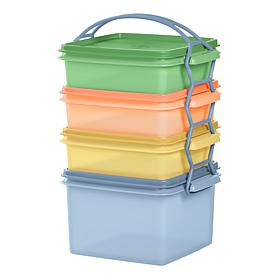 "As Is" Tupperware® 9-piece Carry-All Sheer Stackable Container Set