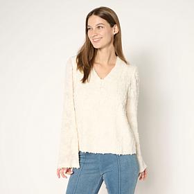 "As Is" TWRHLL by Christie Brinkley Bell-Sleeve Top