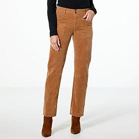 "As Is" TWRHLL by Christie Brinkley Corduroy Cargo Pant