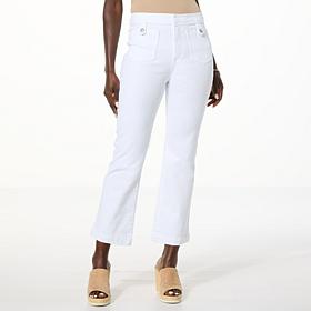 "As Is" TWRHLL by Christie Brinkley Flare-Leg Ankle Jean