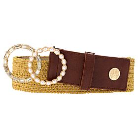 "As Is" Vince Camuto Metallic Stretch Belt