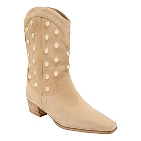 "As Is" Vince Camuto Prilie Leather Studded Western Boot