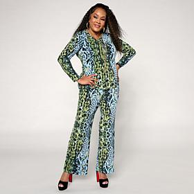"As Is" Vivica A. Fox Collection 2-Piece Palazzo Pant Set