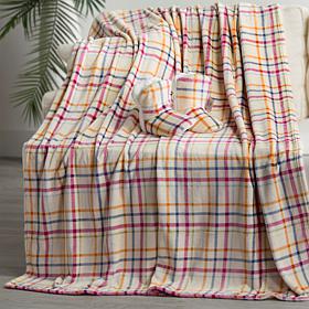 "As Is" Warm & Cozy 60 x 80 Plush Throw and Bootie Gift Set