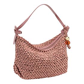 "As Is" Wildflower Denver Straw Hobo Bag with Bag Charm Dangle