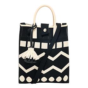 "As Is" Wildflower Small Knit Crossbody Tote with Tassel