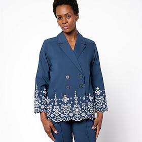 "As Is" Wynne
Collection Embroidered Scallop FlatterFIT Jacket