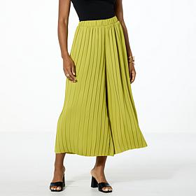 "As Is" WynneCollection Pleated Crepe Knit Pant with Pockets