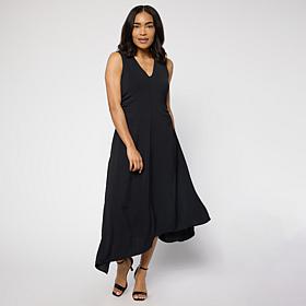 "As Is" WynneCollection V-Neck Sleeveless Asymmetric Hem Dress