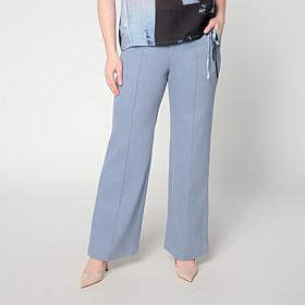 "As Is" WynneDenim Straight-Leg Denim Pant with Pin Tuck